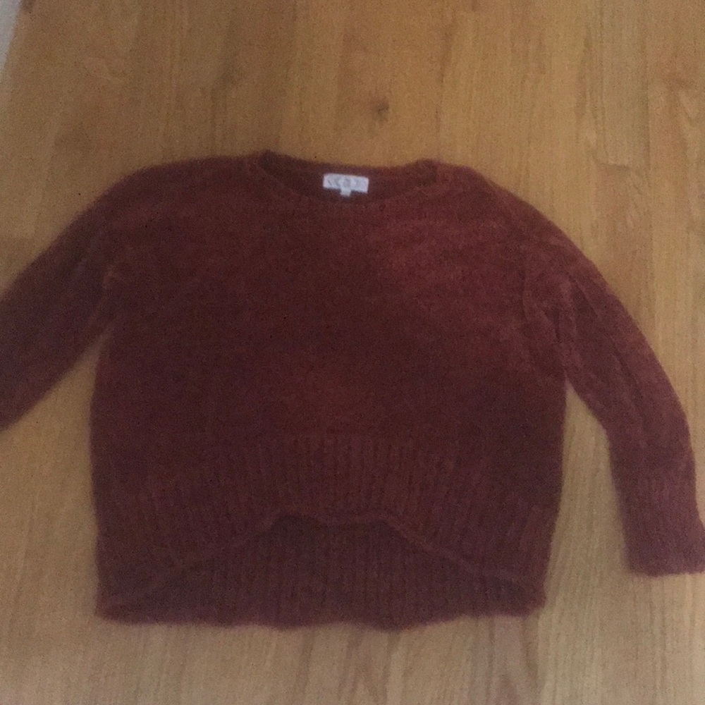 Cute fuzzy red/orange sweater!